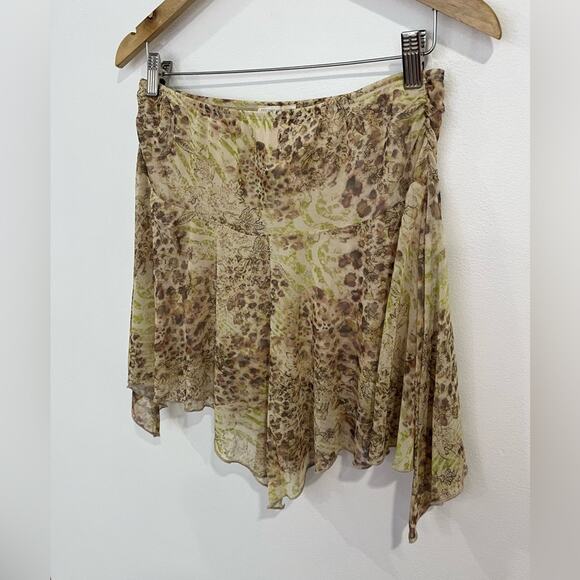 Asymetrical Y2k Mini Skirt Fairy Whimsigoth XL - Picture 2 of 6